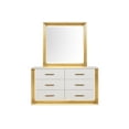 thumbnail image 3 of LiviNest 6-Drawer LED Dresser with Gold Finish: Contemporary Modern Bedroom Storage Furniture - White & Gold Wooden Vanity for Content Creators & Apartment Decor, 3 of 6