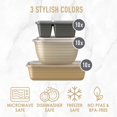 thumbnail image 5 of Bentgo Prep 60-Piece Variety Meal Prep Kit - Reusable & BPA-Free Food Containers 1-Compartment Trays, Prep Bowls, & Snack Boxes - Microwave, Freezer, & Dishwasher Safe (Gleam Metallics), 5 of 8