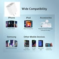 thumbnail image 3 of For Universal Fast Charge 2in1 20W PD USB Adapter / TYPE-C Data Home / Travel Adapter Charger w. 5Ft Cable White, 3 of 5