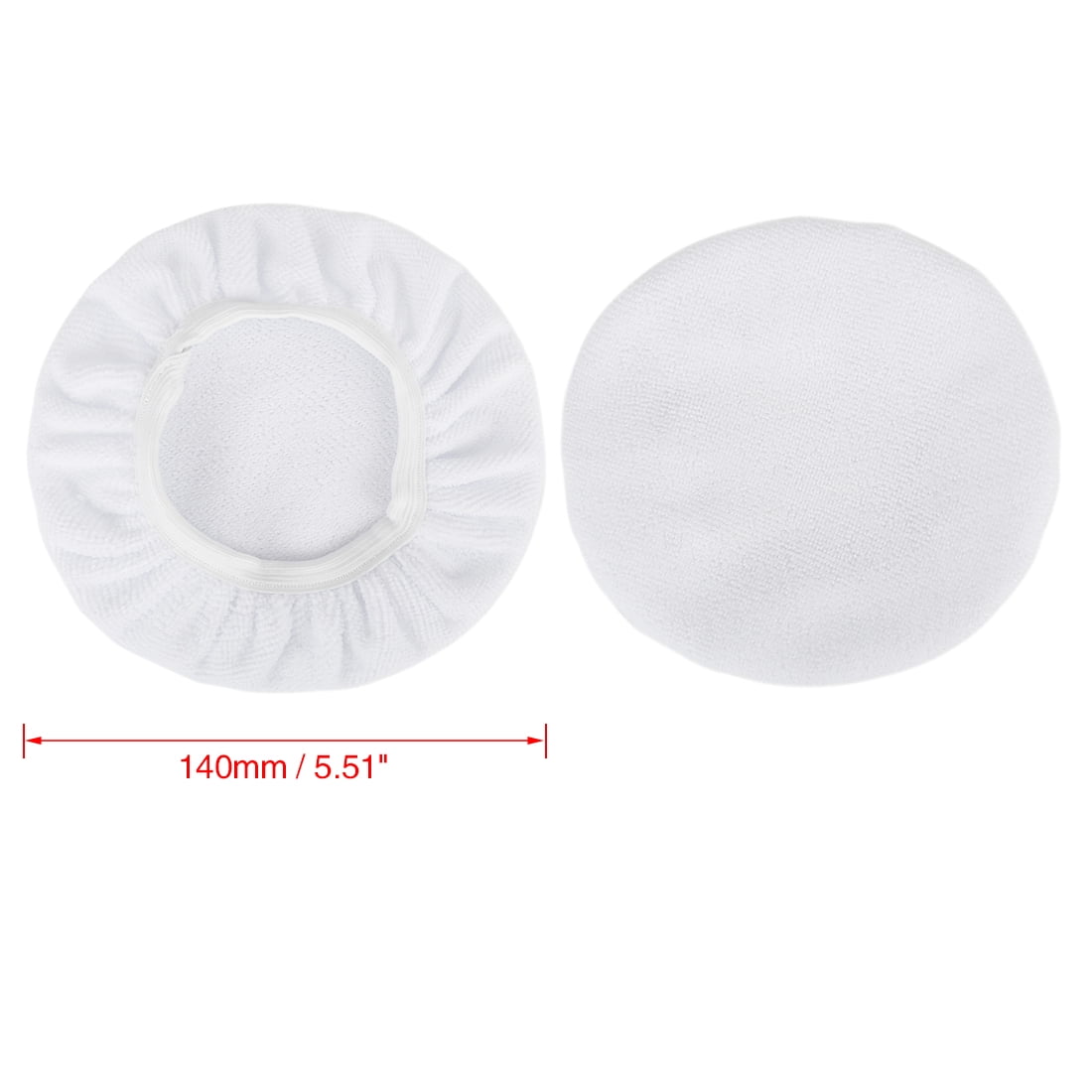 Unique Bargains 10pcs 5-6" White Soft Microfiber Car Wax Polishing Bonnet Pad