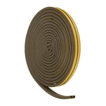 33 Ft Weather Stripping Seal Strip for Doors/Window, 5/16 Inch x 3/8 Inch D Type Foam Sealing Tape Brown
