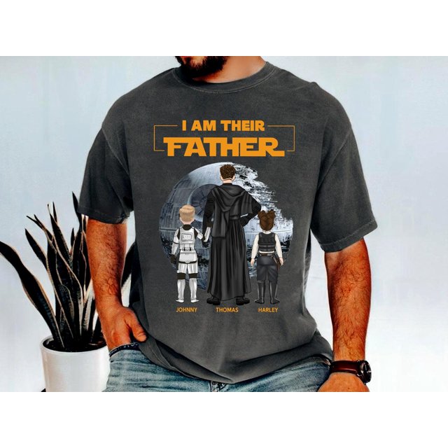 Custom I Am Their Father Custom Dad Shirt, Personalized Dad T-Shirt With Kids Names, Funny - Pepper - S