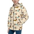 thumbnail image 2 of Naloa Dachshund Dog Teenage Zipper Hoodie, Long Sleeve Zip Up Hoodies Casual Jackets Tops for 7-12 Years-Small, 2 of 6