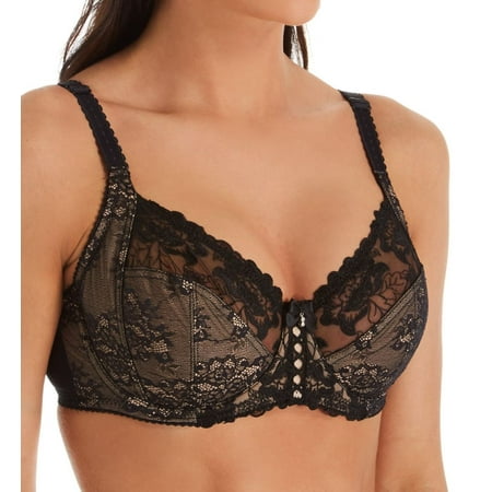 

Women s Pour Moi 3827 Sophia Lace Embroidered Side Support Bra (Black 34DD)