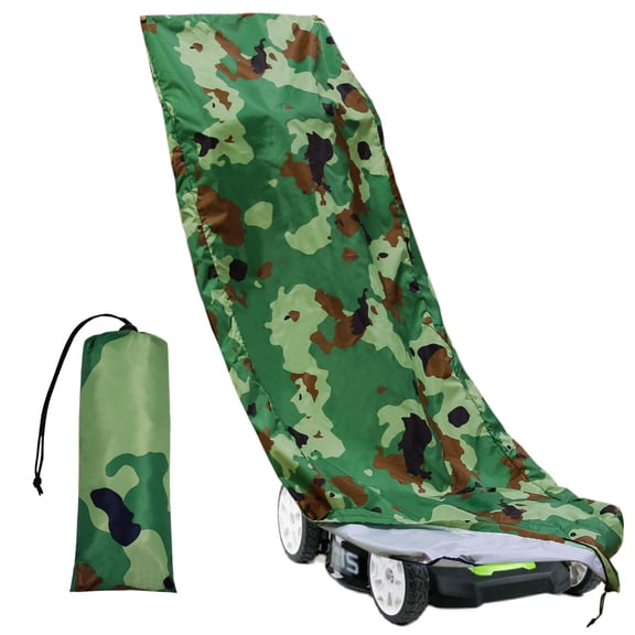 Waterproof Lawn Mower Cover, Universal Oxford Push Mower Cover with Drawstring & Storage Bag,210D Outdoor Push Mower Cover Universal（camouflage）
