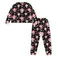 thumbnail image 3 of Tutolipy Christmas Sleepwear for Women Axolotl Snowflake Printed Pajamas Soft Pjs Set Long Sleeve Tops Jogger Pants Pajama Sets, S, 3 of 6