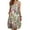 Red, variant on ZANZEA Women Sleeveless Vintage O-Neck Dress Floral Printed Short Dresses