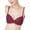 Burgundy, variant on Women Lace Overlay Extreme Push Up Bra (Regular & Plus Size 34A-40D)