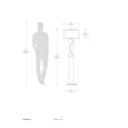 thumbnail image 6 of NOVA of California Half Moon Floor Lamp with Nightlight - Dark Brown, Etruscan Gold Linen Shade, 6 of 8