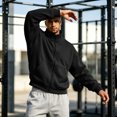 thumbnail image 6 of Vxararl Zip Up Jacket Long Sleeve Fleece Sweatshirt Men Versatile - Business, Fall, Winter, Spring Jacket Lightweight Soft Fleece Jacket, Mock Neck Sweatshirt Fleece Jacket Men Black XL, 6 of 6