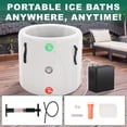 thumbnail image 3 of ABORON Round Ice Bath Tub Cold Plunge Tub with Cover for Athletes, 185 Gallons Cold Water Plunge Tubs, Portable Ice Bath at Home Outdoor, Water Chiller Compatible, 39.4in x 39.4in x 35.4in, 3 of 10
