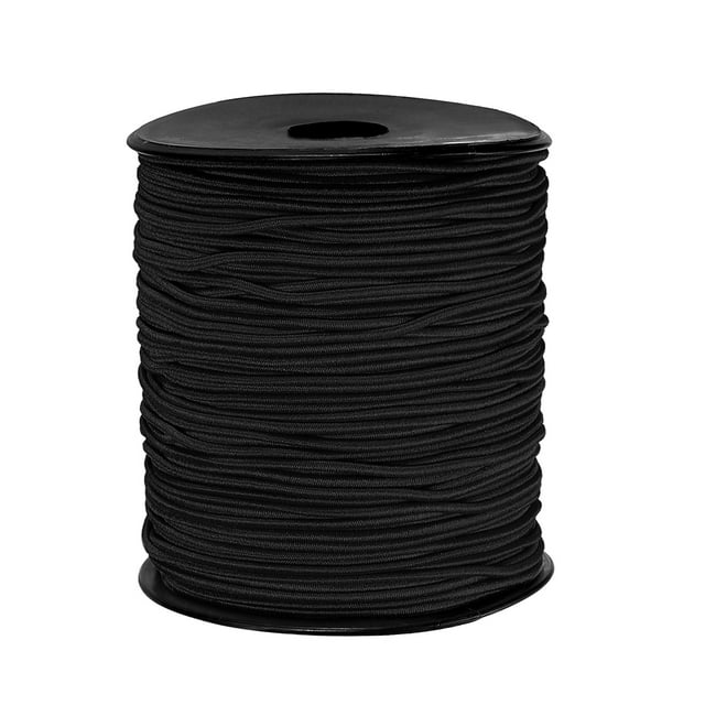Unique Bargains Elastic Cord Stretchy String 1.5mm 109 Yards Black for Craft, Jewelry Making, Bracelets, Necklaces, Beading