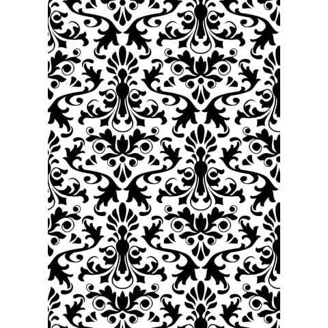1217-63 Damask Embossing Folder New Version Clear 5 by 7-Inch 5 X 7 