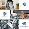 thumbnail image 4 of 10x13 Boho Vintage Rug Soft Large Washable Area Rug Non-Slip Non-Shedding Faux Wool Vintage Rug for Living Room, Kids Playroom, Dining Room (Blue), 4 of 6
