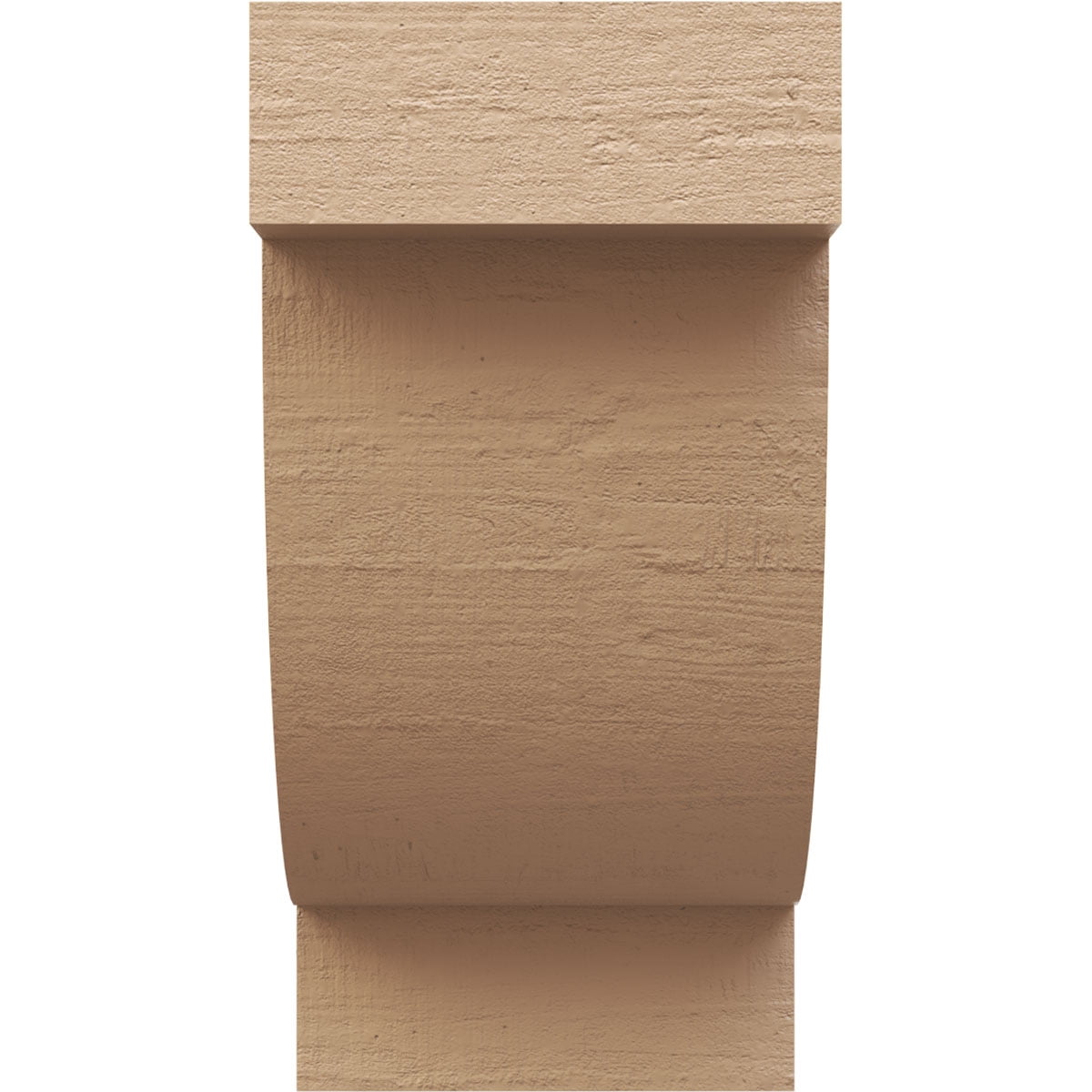 10"W x 10"D x 20"H Wide Alpine Rough Cedar Woodgrain TimberThane Corbel, Primed Tan