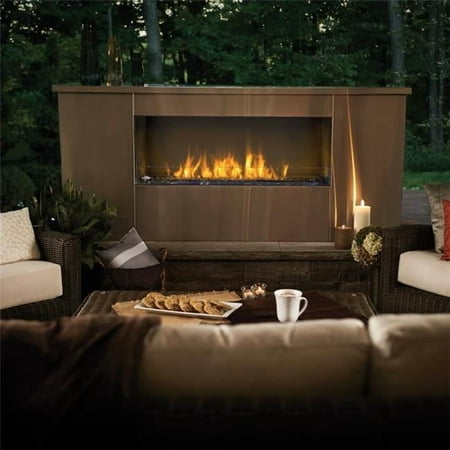 Napoleon Hearth GSS48E 48 in. Galaxy One-Sided Outdoor Linear Gas Fireplace, Electronic Ignition
