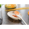thumbnail image 5 of Nat & Jules Matte White 6 x 4 Glossy Ceramic Oval Countertop Spoon Rest, 5 of 6