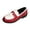Red, variant on EliteGoogv Womens Tassel Loafers Low Heel Slip On Comfortable Walking Shoes For Women Casual Daily Footwear US:9.5