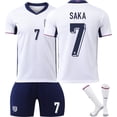 thumbnail image 1 of European Cup Final 2024 England Bukayo Saka Jersey Set with Socks #7 18, 1 of 3