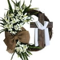 thumbnail image 2 of Fasiaou Garland Wreath Door Hanging Wreath Garland Easter Wreaths Decorations Wall Garland Outdoor Spring Out Door Decor Festival Wreath Rattan Artificial Wooden/house/A Gift, 2 of 9