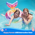 thumbnail image 3 of MoKo Mermaid Pool Floats for Kids & Adults, Inflatable Swimming Ring Summer Toy, Rainbow, 3 of 6