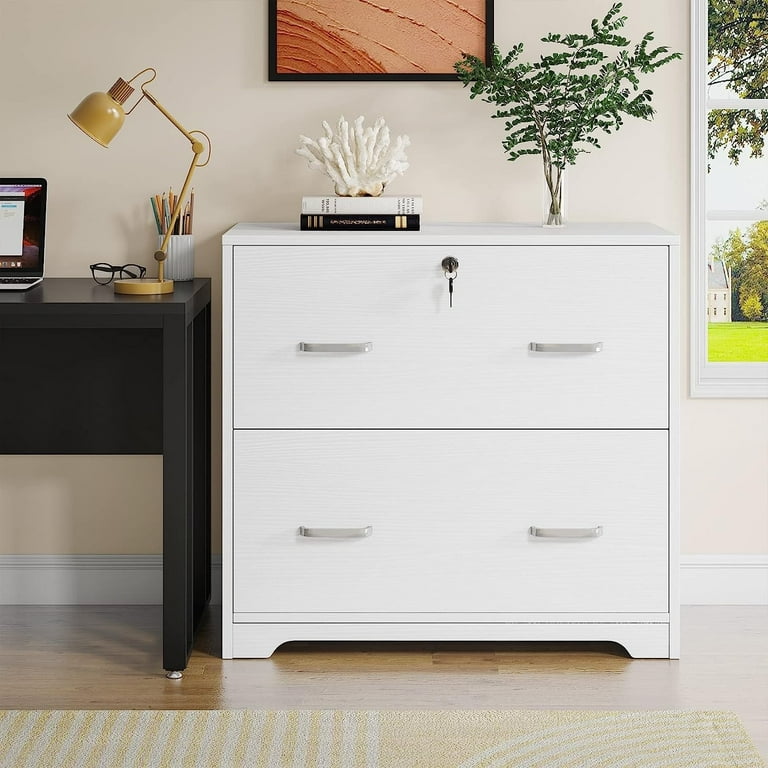 White lateral file on sale cabinet with lock