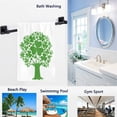 thumbnail image 2 of Dreamtimes Chic St. Patrick's Day Beautiful Green Clover Shamrock Tree Print Soft Absorbent Large Hand Towels Multipurpose for Bathroom, Hotel, Gym and Spa (16" x 30",White), 2 of 4