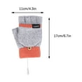 thumbnail image 3 of Awdenio Gloves For Cold Weather USB Winter Men Women Fashion Cold Warm Heating Windproof Half Bare Finger Knit Gloves, 3 of 9