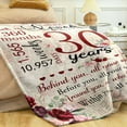 thumbnail image 2 of 30th Birthday Gifts for Her Blanket,30th Birthday Decorations for Women,30 Year Old Birthday Gifts for Women,Gifts for 30th Birthday Women Mother Wife Sister Friends Throw Blanket 50x60, 2 of 6