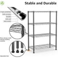 thumbnail image 4 of M MZG 4 Shelf Wire Shelving, 1000 lbs Capacity,Adjustable Metal Shelves,13.7" D x 29.5" W x 47.2" H,for Kitchen Pantry Garage,Black, 4 of 8