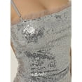 thumbnail image 5 of Mini Sequin Bodycon Dress with Square Collar, 5 of 5