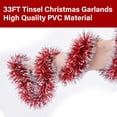 thumbnail image 4 of 33FT Tinsel Christmas Garland Metallic Twist Shiny Garland for Christmas Tree Decorations, Xmas Holiday Hanging Garland for Home Indoor Outdoor Party Supplies Decor, 4 of 7