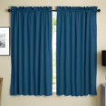 thumbnail image 1 of Blazing Needles Twill Drapery Panel (Set of 2), 63" by 52", Indigo, 1 of 2