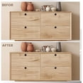 thumbnail image 4 of Flexible Molding Trim Peel and Stick for Walls Decorative Bead Pearl DIY Wall Trim for Bathroom Mirror Frame Border Backsplash Ceiling Cabinet TV Wall Edge(Wood,10ft /15 mm), 4 of 5