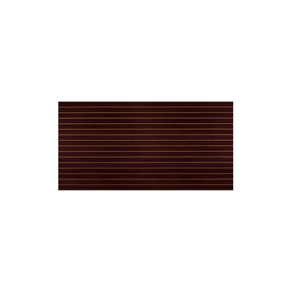 SSWBasics 4 Foot x 8 Foot Horizontal Mahogany Slatwall Panel - 4' x 8' Mahogany Slat Wall