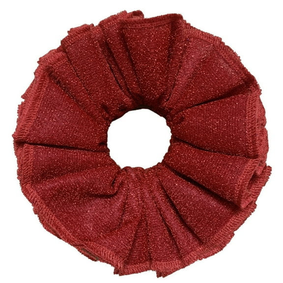 FENOHREFE Glitters Hair Scrunchies Thick Updo Oversized Dark Hair Scrunchy Elegant Hair Rope Scrunchy Women Ponytail Holder