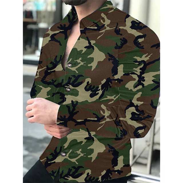 Camisa de diseño de moda para hombre con estampado de estrellas, color morado, azul y dorado, de lujo, para uso social, con solapa, talla grande, informal, de manga larga