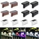 thumbnail image 4 of Paquete de 4 luces solares para cubierta, luces Led solares para escalones, luces impermeables para valla para exteriores, valla, luz fría negra, 4 of 4