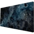 thumbnail image 5 of Cute Gaming Mouse Pads Desk Mat Black Starry Sky Mouse Pad Large Desk Keyboard Pad Large Computer Mousepad Mat for Desk, 31.5x15.7 in Stitched Edges Desktop with Non-Slip Rubber Large Desk Pad, 5 of 6