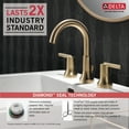 thumbnail image 2 of Delta Trinsic Two Handle Widespread Bathroom Faucet in Champagne Bronze 3559-CZMPU-DST, 2 of 2