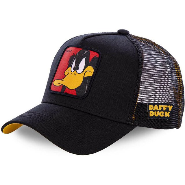 Sombrero de malla de pato DAFFY para hombre y mujer, gorra de béisbol de verano, Snapback negro, sombrero de red de dibujos animados, envío directo Fivean unisex