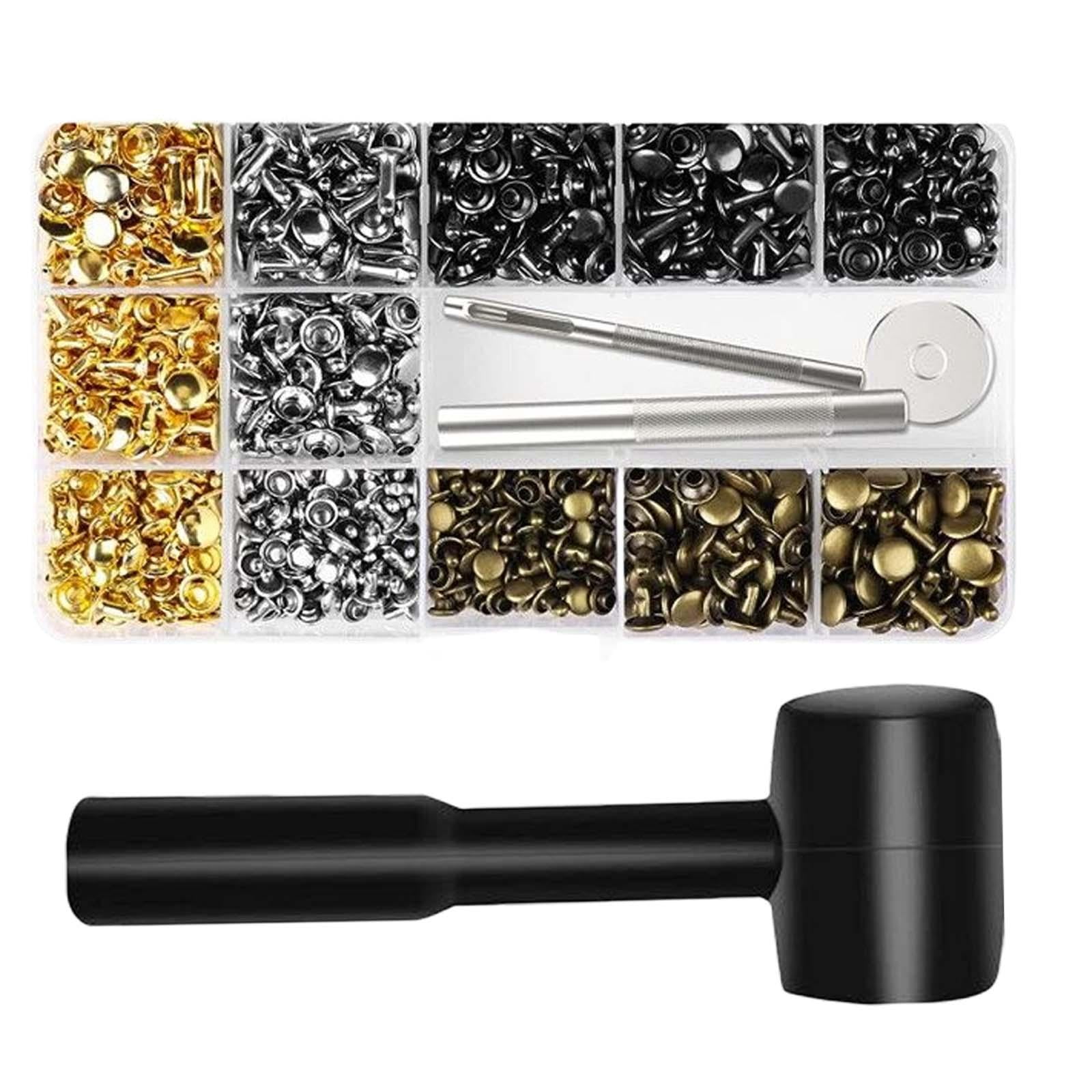 Leather Snap Fasteners 480 Set Screw Snap Buttons Press Studs with Tools Screw Snaps Press Button for Bracelets Crafting Jackets Bags