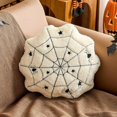 thumbnail image 1 of wonima44 Spider Web Pillows, 15.7" White Round Pillows Soft Faux Rabbit Fur Spider Web Shaped Throw Pillows Plush Cushion for Halloween Room Decor, 1 of 1