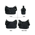 thumbnail image 4 of Gustave Crossbody Bag for Women Multi Pockets Messenger Shoulder Handbag Trendy Zipper Satchel Purse Nylon Water-resistant Lightweight Casual Travel Bags, Black, 4 of 9