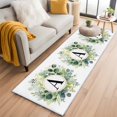 thumbnail image 2 of Letter A Runner Rugs 2x6 ft Alphabet Green Eucalyptus Leaves Plant Simple Washable Hallway Rugs Non-Slip Floor Mats Absorbent Carpet Bedside Runners for Bedroom Kitchen Bathroom Laundry Room, 2 of 9