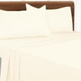 thumbnail image 4 of BELIZZI HOME Full Size Sheet Set - Double Brushed Microfiber Full Size Bedding Set, 4 Piece Deep Pocket Full Size Sheet - Ultra Soft, Easy-Fit, Wrinkle Free, Quick Dry Full Size Sheets - Ivory, 4 of 5