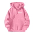thumbnail image 3 of Bibifish Womens Zip Up Hoodies Athletic Letter Print Hooded Jackets Relaxed Fit Long Sleeve Casual Hooded Sweatshirts, 3 of 3