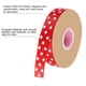 thumbnail image 3 of Cinta de grosgrain con lunares, 1 pulgada x 48 yardas, color rojo brillante con puntos blancos, 3 of 5