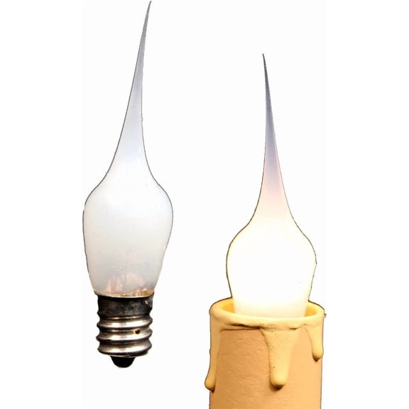 YANTON® Mini Country Style Silicone Dipped Candle Light Bulbs, 3 Watt -Pack of 10 Bulbs