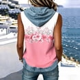 thumbnail image 5 of Erwazi Hooded Tops for Women Summer Sleeveless Denim Printed Vest Outdoor Activities Casual Jeans Tunic Top, 5 of 7